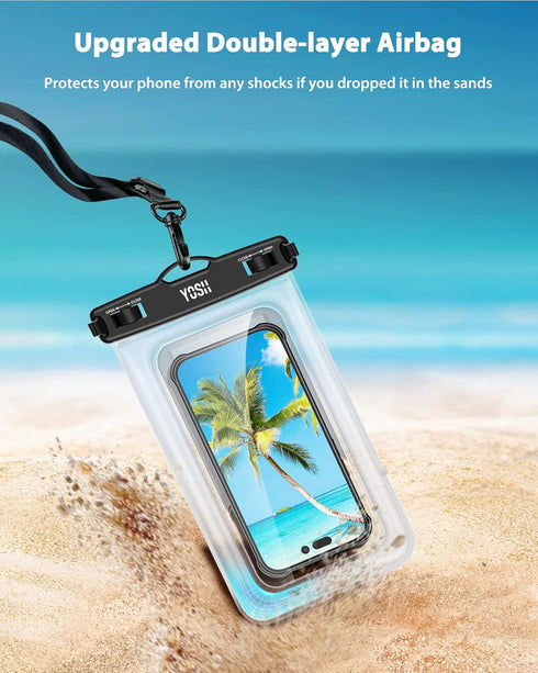 YOSH 2024 IPX8 Floating Waterproof Phone Pouch, Floatable Waterproof Phone Case Dry Bag for Swimming with Adjustable Lanyard for iPhone 15 14 13 1...