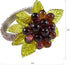 Beaded Napkin Rings With Flower And Leaves (Set of 4)...