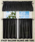 Ellis Curtain Stacey Sheer Tailored Tier Pair Curtains, 56" x 30", Black...