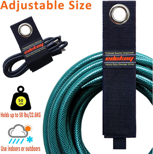 Extension Cord Holder Storage Straps: Organizer Wrap Cable Hoses Tool - Men Gift Gadgets for Garage RV Shed Organization - Heavy Duty 10Pack 17"/1...
