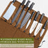 Waxed Canvas Knife Roll Bag,Portable Knife Cultery Carrier,Professional Chef Knife Case,Waterproof Knife Roll Storage Bag with 8 Slots,Holds 8 inc...