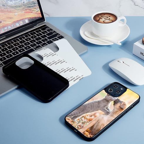 6 Pieces Sublimation Blank Phone Case Cover Blank Printable Phone Case for DIY Customize Heat Press Rubber Protective Case (Compatible with iPhone...