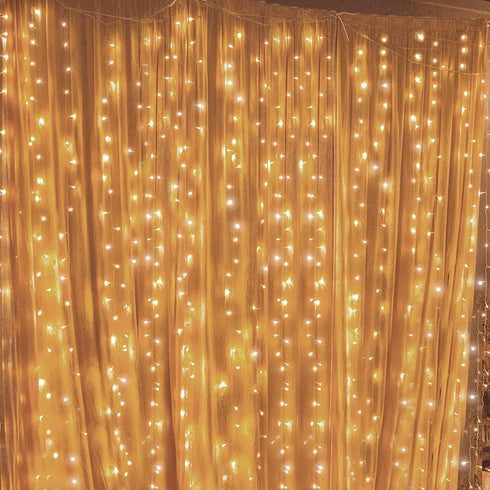 Geanmoki 306 LED Window Curtain String Light Wedding Party Home Garden Bedroom Outdoor Indoor Wall Decorations...