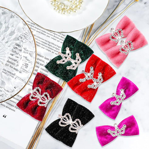 Dog Hair Crown Bows with Clips for Small Dogs, Bulk 20pcs Cute Handmade Pet Dog Bows Girl Clips, Puppy Yorkie Dog Hair Grooming Bowknot Alligator ...