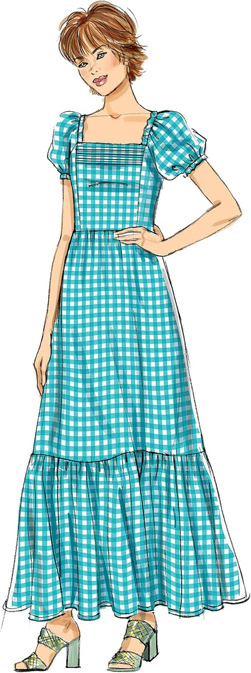 Butterick Misses' High Waisted Dress Sewing Pattern Kit, Design Code B6872, Sizes 8-10-12-14-16...