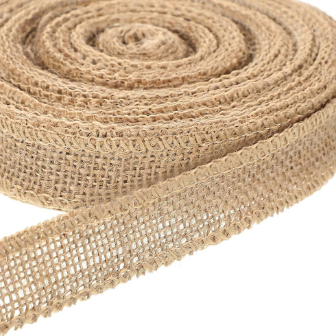 20 Yard Burlap Wide Ribbon Jute Ribbon Natural Burlap Wired Edge Ribbon for Wreaths Crafts Valentine's Day Gift Wrapping Party Decoration Outdoor ...