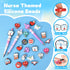 30pcs Silicone Focal Beads for Pens Silicone Focal Beads Bulk Cute Beaded Pen Decor Silicone Beads for Keychain Making,Nurse...