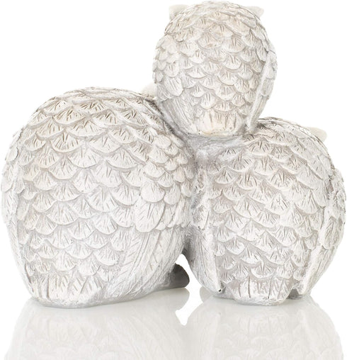 Roman Garden Items Owls Garden Statue, one Size, Light Gray...