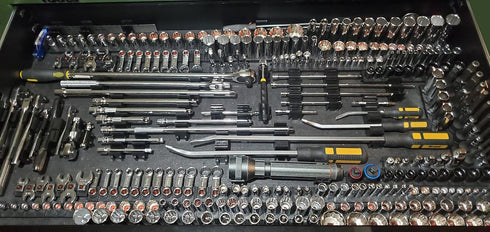 ToolBox Widget - Socket Organizers 1/4" | Includes 12 Modular Socket Organizers and 6 Spacers | Simple and Effective Tool For Socket Organization ...