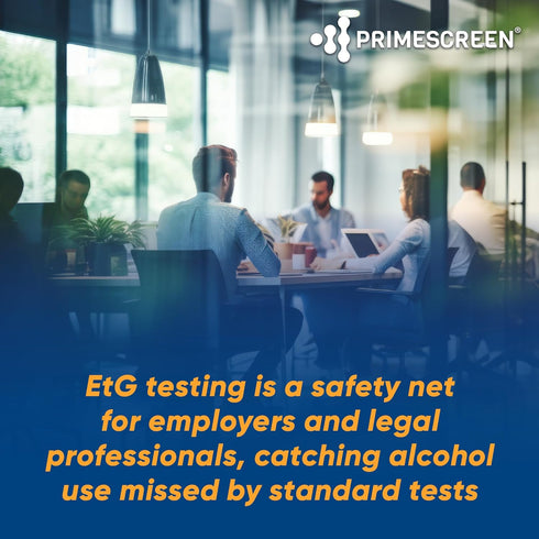 Prime Screen Alcohol ETG Urine Test 10 Pack - at Home Rapid Testing Dip Card Kit - 80 Hour Low Cut-Off 300 ng/mL - WETG-114...