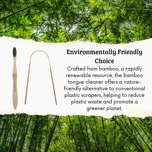 Bamboo Toothbrush and Tongue Cleaner - 4x4 Pack...