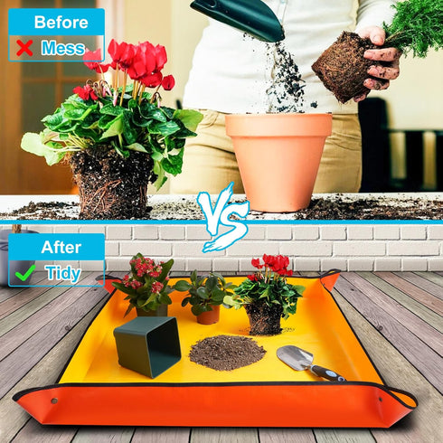 Large Potting Mat for House Plant Transplanting and Soil Mix Control Waterproof Plant RepottingTray Gardening Tools Plant Gifts for Plant Lovers (...