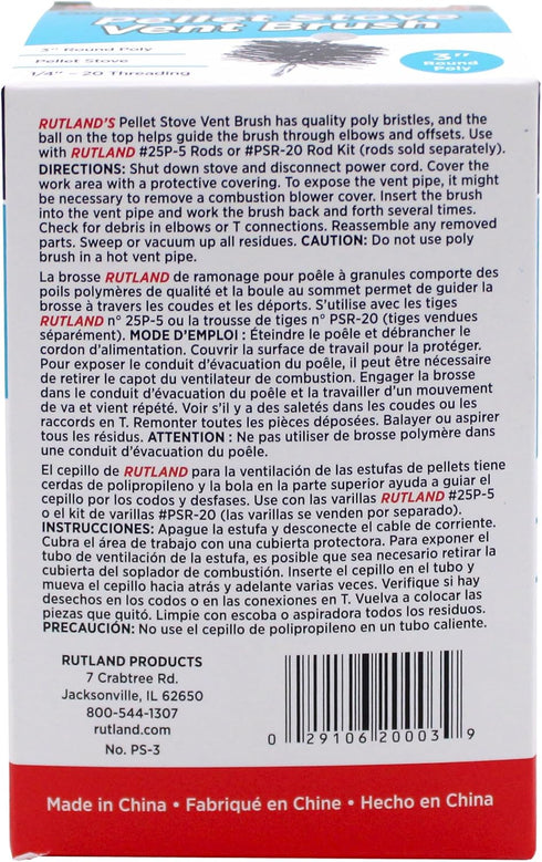 Rutland 3 inch. Pellet Stove Vent Brush...
