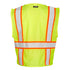 Kishigo All Mesh Contrast Unisex Reflective Safety Vest 1195, ANSI Type R / Class 2 Compliant, 6 Pockets - Pencil & Radio Pockets, Zipper Front, S...