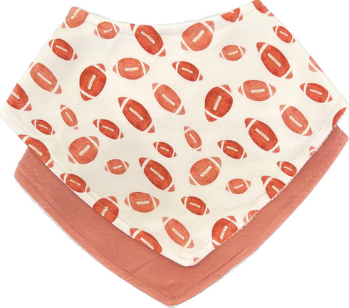 Baby Bib for Drooling and Teething with Pacifier or Teething Toy Attachment - Game Day...