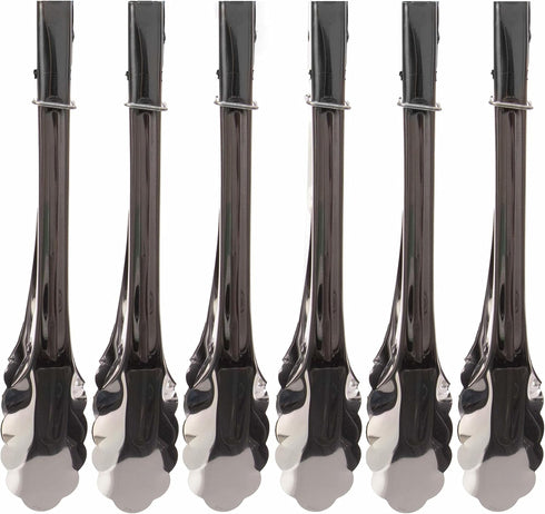 Stainless Steel Serving Tongs, 6-Pack - 9-Inch Serveware Utility Set with Rings - Kitchen Gadgets & Self Serve Accessories - Cooking, Grilling, Ca...