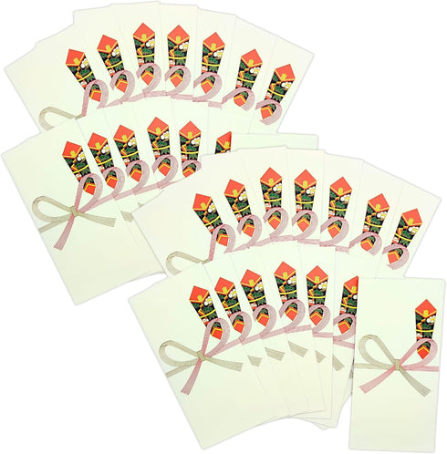 Japanese Traditional Gift Money Envelope 30 Pack, Paper, Pochi Bukuro, Mizubiki Design, Made in Japan...