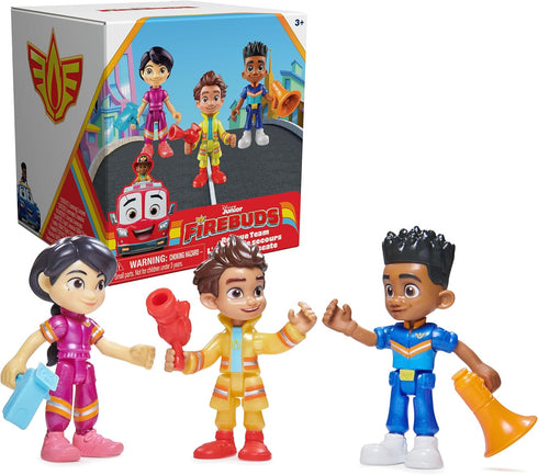 Disney Junior Firebuds Action Figures Gift Pack with 3 Collectible Kids Toys: Bo, Jayden and Violet and Accessories, for Ages 3 and up...
