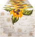 DII Table Top Décor Collection Spring & Summer Table Runner, 14x108, Rustic Sunflowers Print...