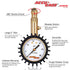Accu-Gage Low Pressure Tire Gauge with Protective Rubber Guard, Angled Chuck, 30psi...