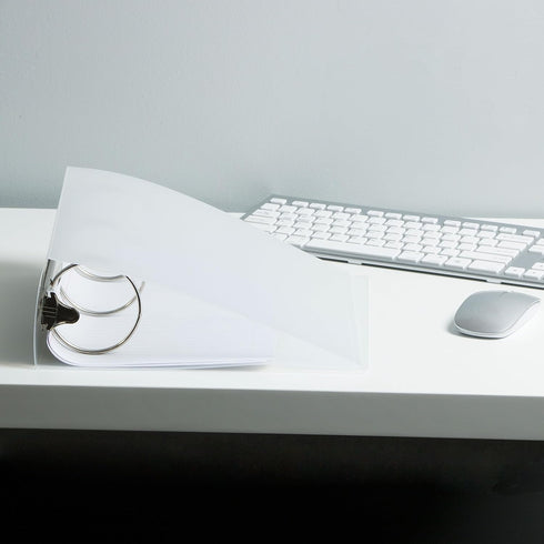 JAM PAPER Plastic 3 inch Binder - Clear 3 Ring Binder - Sold Individually...