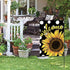 Daisy Sunflower Welcome Sunshine Garden Flag 12x18 Inch Double Sided, Summer Seasonal Holiday Burlap Yard Outdoor Decoration Black (Sunflower)...