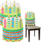 Tegeme Birthday Chair Cover 2 Pieces Kids Chair Cover Classroom Seat Decorations for Party Home School Office(Blue)...