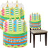 Tegeme Birthday Chair Cover 2 Pieces Kids Chair Cover Classroom Seat Decorations for Party Home School Office(Blue)...