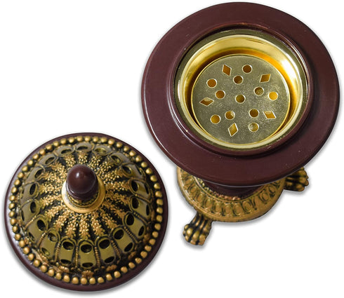 AM Lux Globe Incense Burner - Bakhoor Cone Holders | Insence bukhoor Burners| Frankincense Burner Charcoal | Mabkhara | for Office & Spiritual Déc...
