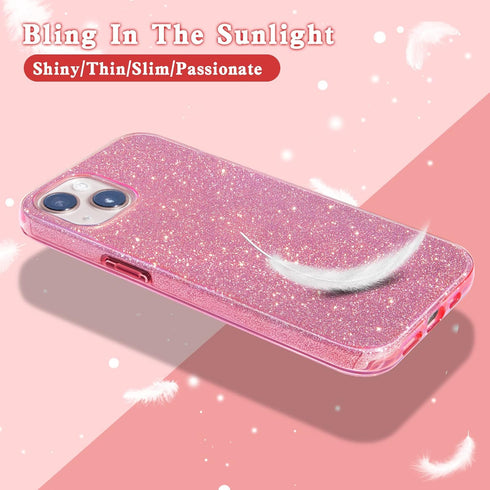 MATEPROX Compatible with iPhone 13 mini case,iPhone 12 Mini Cases Bling Sparkle Cute Girls Women Protective Case(Pink)...
