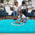 Noahas Fluffy Teal Blue Area Rugs for Bedroom Living Room,4x5.3 Feet Thick Shag Throw Floor Carpet,Soft Shaggy Non-Slip Plush Dorm Nursery Kids Ru...