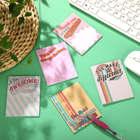 12 Pieces Empowering Sticky Note Pads 3" x 4" Motivational Educator Sticky Notes Inspirational Self Stick Note Pad Funny Sticky Notepad Appreciati...