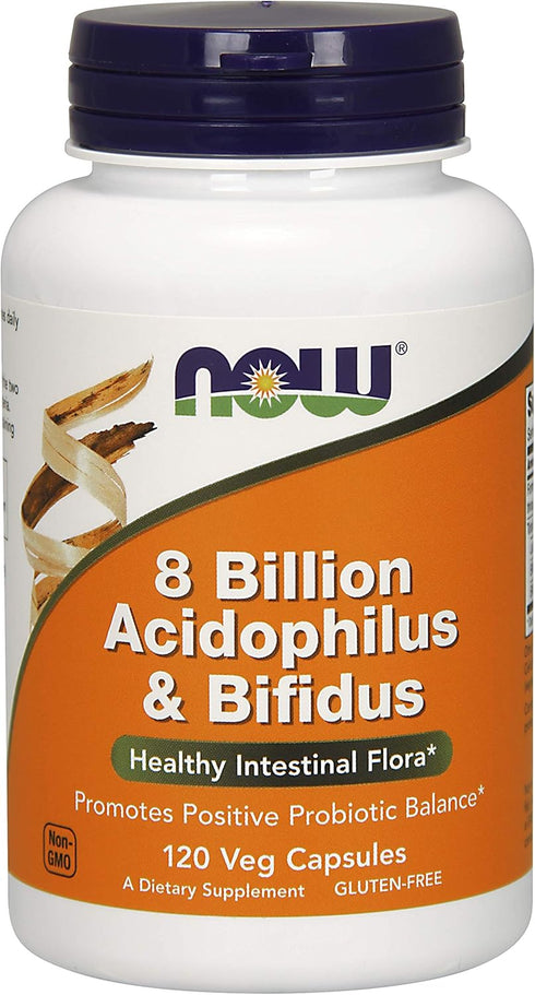 NOW Foods - 8 Billion Acidophilus & Bifidus 120 vcap...