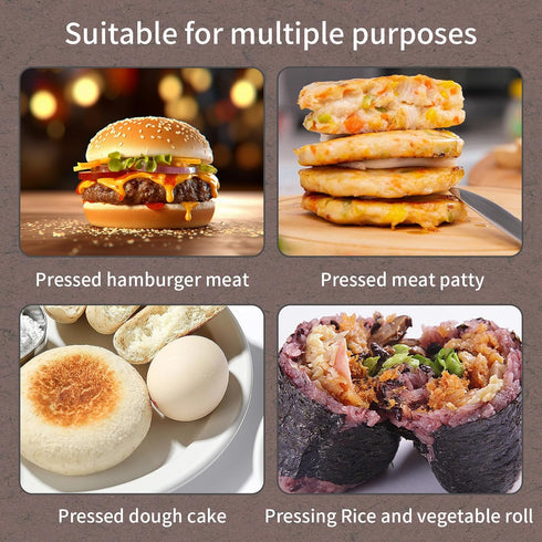 Burger Press,Stainless Steel Grill Press,Bacon Press,5.5Inch Round Non-Stick Burger Press with Anti-Scald Handle?Griddle Cooking Tools for Hamburg...