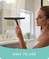 JULY HOME Premium All-Purpose Silicone Squeegee 11 inch, Stainless Steel Core, Shower Accessories - Bathroom Cleaner for Mirror, Car, Window, Tile...