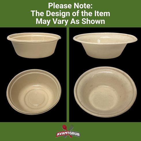 Durable Biodegradable Leak-Proof 11.5 oz Disposable Bowls 25 Pk. Sturdy, Plant-Based Gluten-Free Compostable Wheatstraw Fiber Container, Eco-Frien...