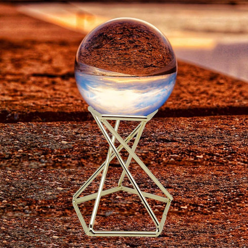 Large Gazing Ball Stand 6 inch for 10 inch Crystal Ball, Rock Display Stand, Air Plant Holder, for Abalone Shell, BowlS, Temari Ball, Geode, Ostri...
