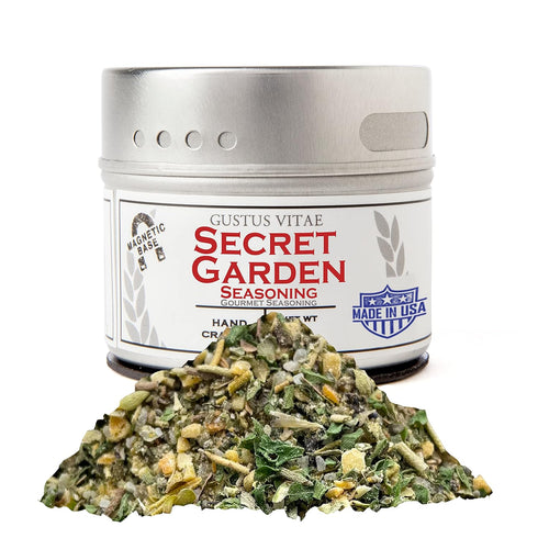 Secret Garden Seasoning & Rub | All Natural | Non GMO | 1.2 oz (34 g) | Gourmet Spice Mix | Small Batch | Artisanal Rub | Seasoning Pack | Magneti...