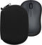 kwmobile Neoprene Case Compatible with Logitech M220 Silent / M235 / M185 - Case for Mouse Soft Pouch Carry Bag - Black...