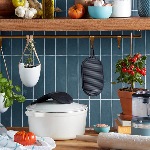 KitchenAid KA GB Ribbed Soft Silicone Pot Grabber 2-Pack Set, 5"x8", Onyx Black...