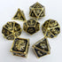 7 Pcs Metal DND Polyhedral Dice Set d&d D20 D12 D10 D8 D6 D4 with Box for Dungeons and Dragons Gifts Role Playing Dice Games Night (Style 5 Gold)...
