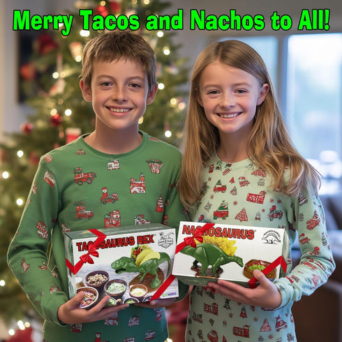 Funwares Original Nachosaurus Snack and Dip Set, Dinosaur Nacho Holder...