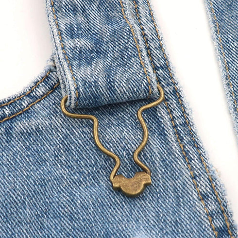BIKICOCO Overall Suspender Dungaree Buckles, 1-1/2'' Wide Bottom, for Rompers Sewing DIY, Bronze - Pack of 20...