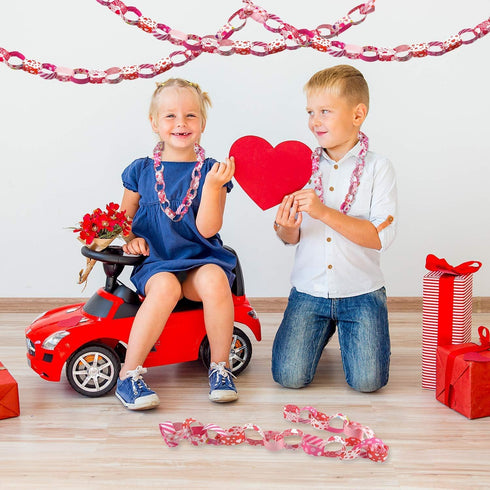 TUPARKA Valentine Paper Chains Valentine's Day Craft Paper Chains for Wedding and Festive Party Decoration...
