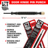 Door Hinge Pin Removal Tool – Spring Driven Door Hinge Pin Remover and Soft Face Brass Hammer Punch Set...