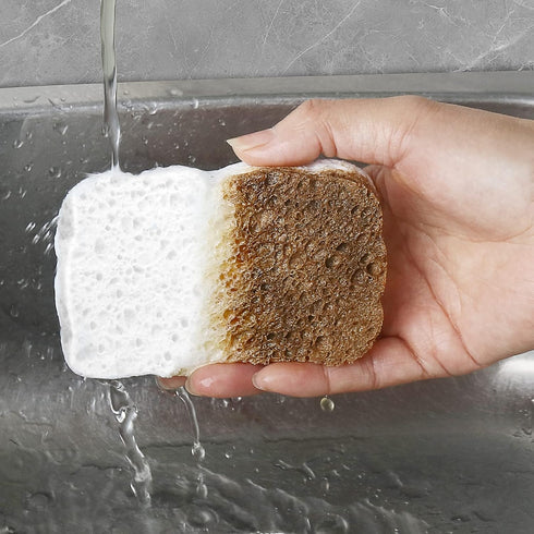 12pcs Premium Heavy-Duty Household Cleaning Sponges Scratch-Free, Multi-Purpose Dish Scrub Sponges Reusable for Home Kitchen Cookware Bathroom, Sa...
