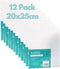 Exerz 20x25cm/8x10inch Canvas Panels 12pcs 280GSM/ Artist Canvas Board 100% Cotton 0.3cm/0.1inch Thinkness/Blank/Triple Primed/Acid Free/Medium Gr...