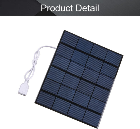 Fielect 6V 3.5W Mini Solar Panel USB Solar Panel Charger Polysilicon Solar Cells Charger for Bicycles,Mobile Phones,Power Bank,Camping Lights, 165...