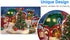 Funnytree 7x5FT Cartoon Christmas Village Photography Backdrop Winter Snow Pine Tree Background Xmas Fairy Tale Animated Kid Party Photo Booth Ban...