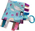 Baby Sensory, Security & Teething Closed Ribbon Tag Lovey Blanket with Minky Dot Fabric: 14”X18” (Mermaids and Narwhals)...